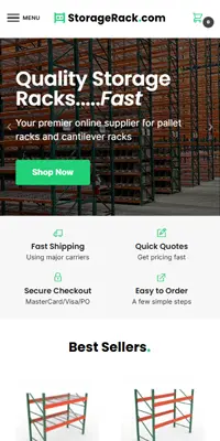 Warehouse supplies – eCommerce mobile web design