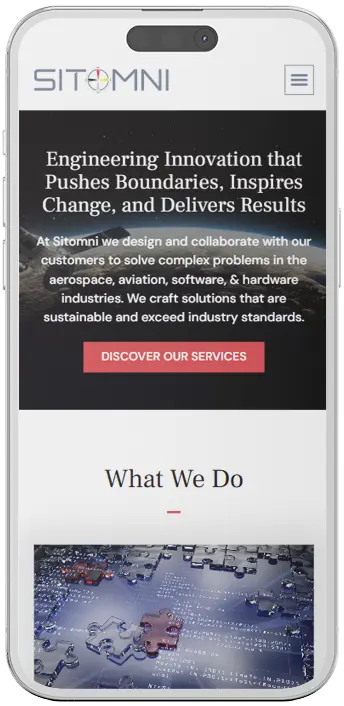 aerospace SaaS mobile web design