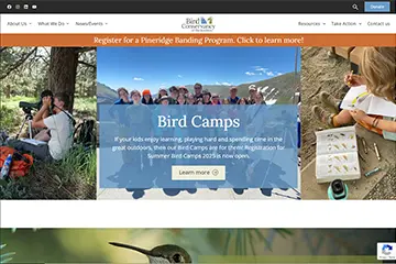 Bird Conservation web design