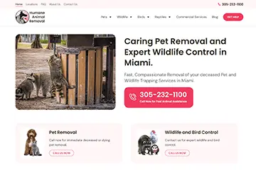 Animal control and removal site