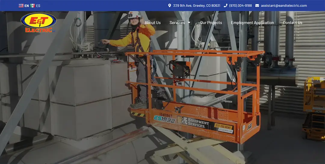 website homepage design