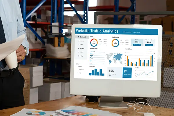website visibility dashboard showing search performance