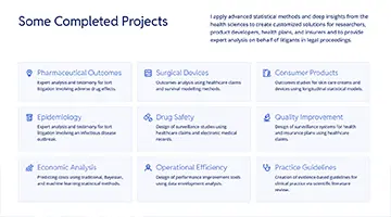 Doctor services listed on a website page