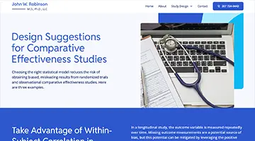 Webpage design for a doctor website in WordPress