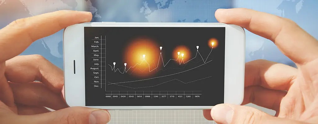 Mobile device showing indexing going up with a mobile-first approach.