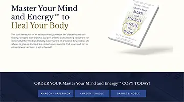 Brandy Gillmore book page web design