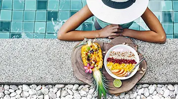 Bight Hotel guest in pool in Turks & Caicos