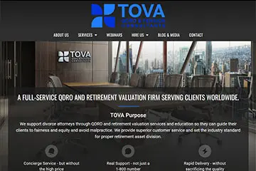 Law firm homepage design for TOVA