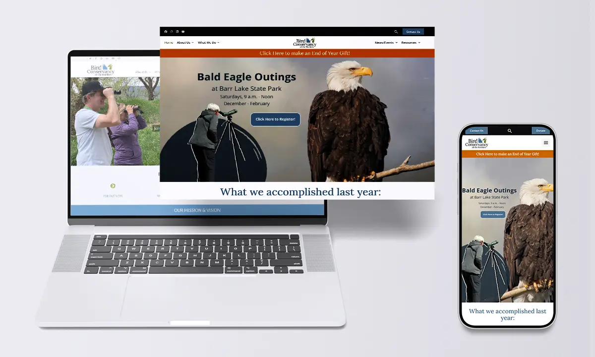 Non-profit website rebuild and mobile