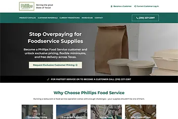 Food Service WooCommerce Site
