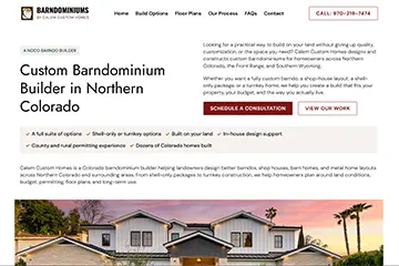Barndo builder web design