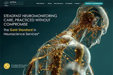 Intranerve Neuromonitoring homepage design
