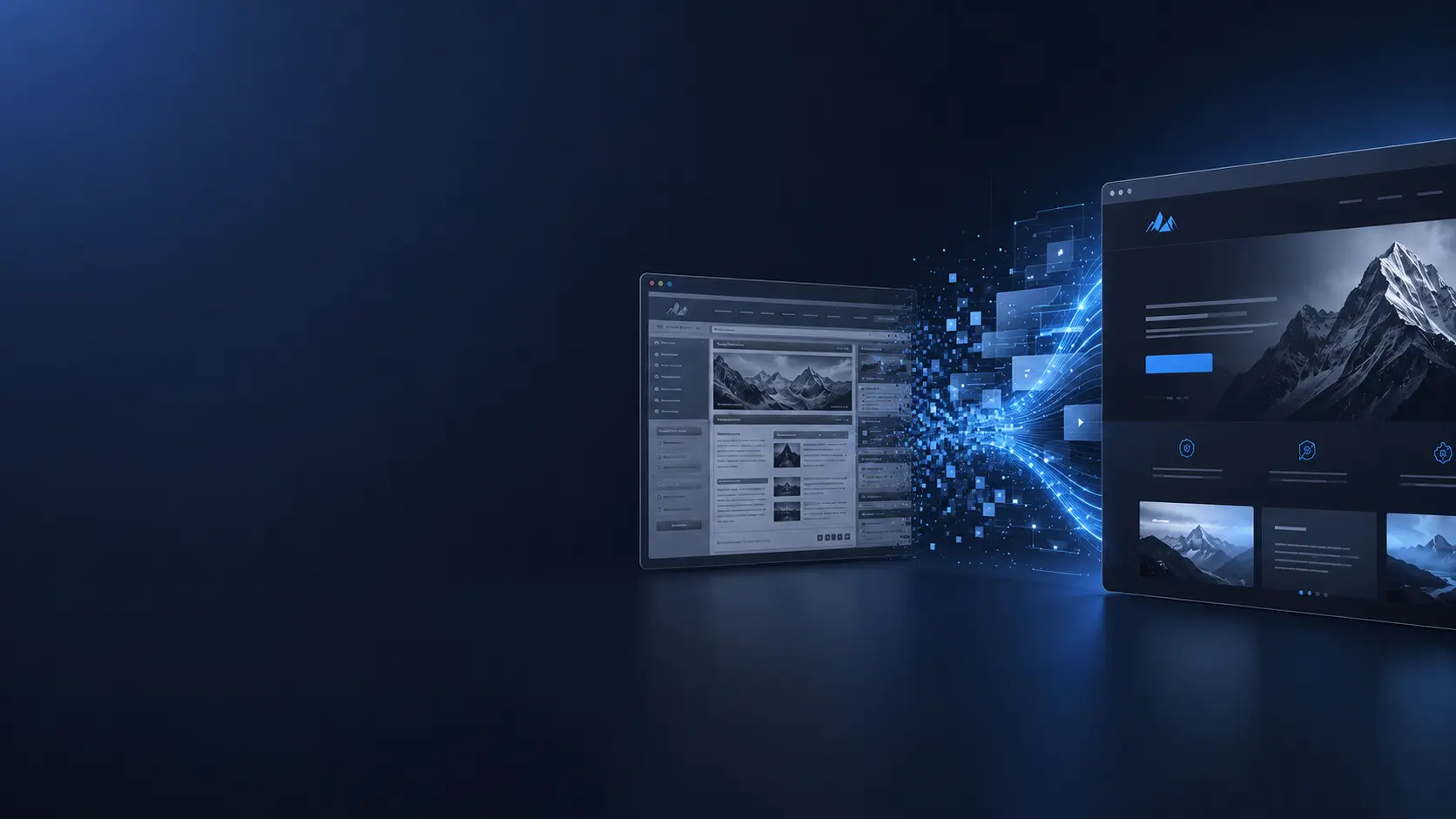 website design with old and new site